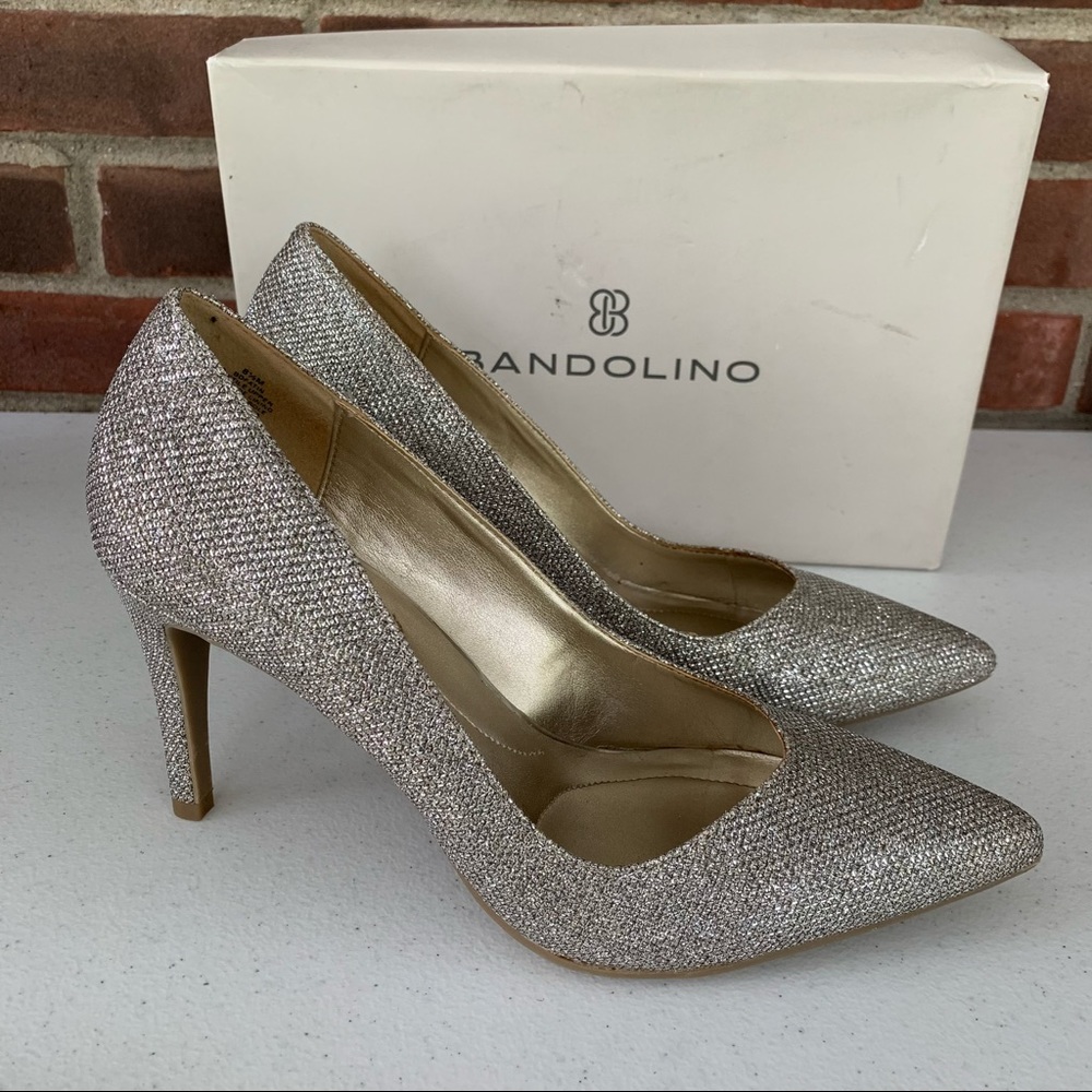 Bandolino Fatin Rhinestone Silver Slip On Pump
